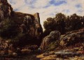 Une cascade dans le peintre réaliste du Jura Gustave Courbet